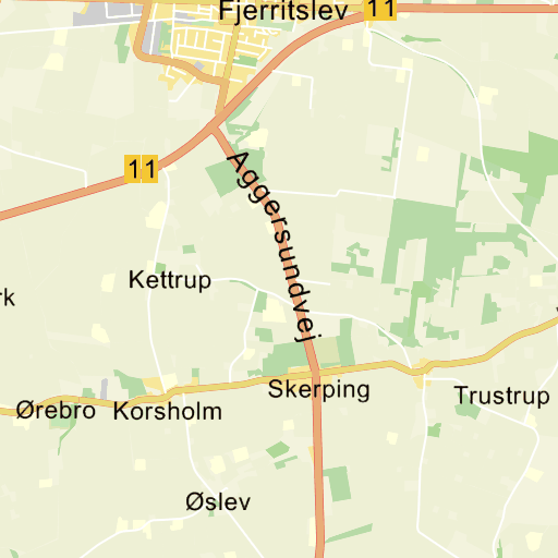 Thorup Strand Kort Thorup Strand Havvejen   kort på Krak Thorup Strand Kort