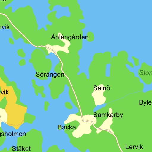 karta över vätö